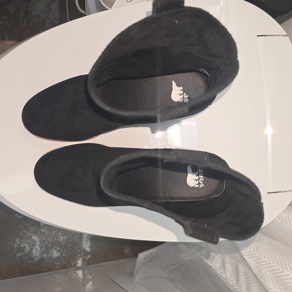 Sorel Cate black suede rain boot 8.5 - Picture 6 of 9